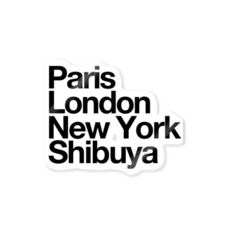 渋谷 (Shibuya) Paris London New York Sticker