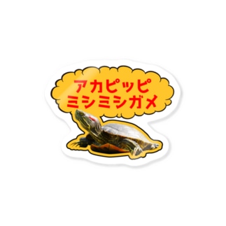 アカピッピミシミシガメ Sticker