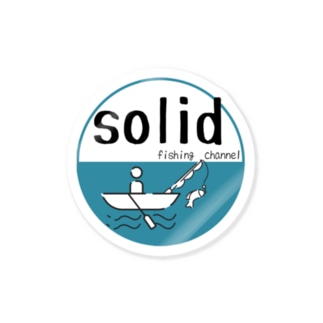 solid　fishingchannel　丸ロゴ Sticker