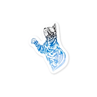 猫トライバル×青空 Sticker