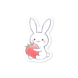 寂しがりうさぎ 苺 おがわゆきこ Yukioga I のステッカー通販 Suzuri スズリ 寂しがりうさぎ 苺 おがわゆきこ Yukioga I のステッカー通販 Suzuri スズリ