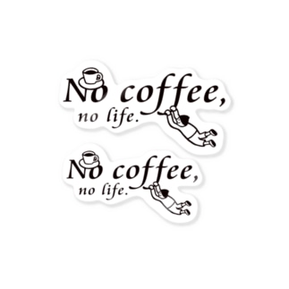 No coffee,no life.ST1 Sticker