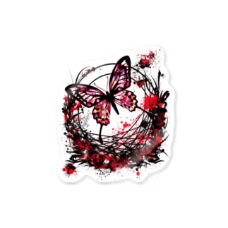 アゲハ蝶赤 Sticker