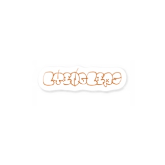 Lying Lips graphic Logo Design typeA sticker orange Sticker