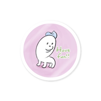 UNK（うんく）-Have fun!!_桃 Sticker