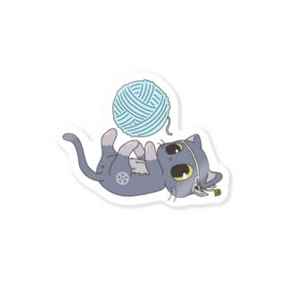 毛糸で遊ぶトマ猫ステッカー Sticker
