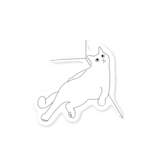 ねこ 猫 ネコ イラスト シンプル 線画 かわいい ステッカーの通販 Suzuri スズリ