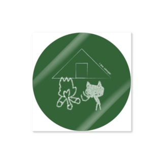 I am camper な ネコちゃん（緑） Sticker