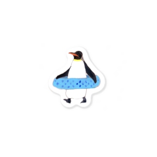 うきわペンギン Sticker