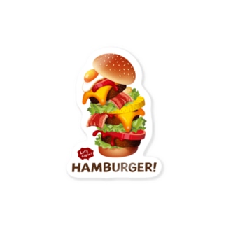 デカ盛りハンバーガー ! Sticker