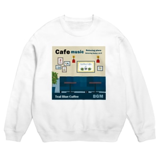 Cafe music - Relaxing place - Crew Neck Sweatshirt