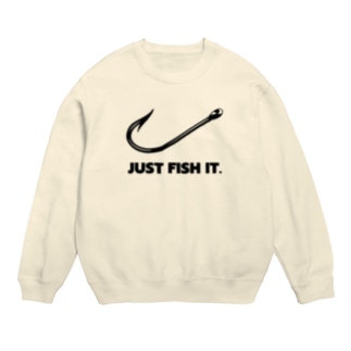 JUST FISH IT (ナイキ パロディー) Crew Neck Sweatshirt