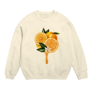 【forseasons】オレンジ Crew Neck Sweatshirt