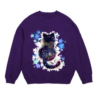 猫の銀河（Cats rule the world） Crew Neck Sweatshirt