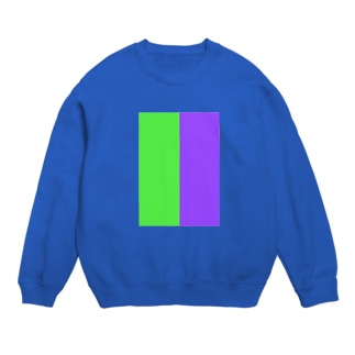 緑×紫 Crew Neck Sweatshirt
