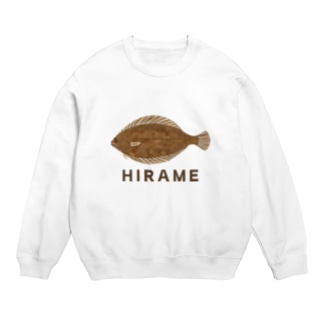 HIRAME - ヒラメ釣り好きPR Crew Neck Sweatshirt