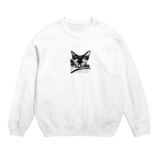 リアル黒猫(仔ねこ1) Crew Neck Sweatshirt