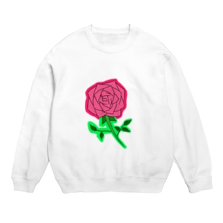 ぼかしが入った薔薇 Crew Neck Sweatshirt