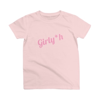 Girly*hロゴ(ピンク) Regular Fit T-Shirt