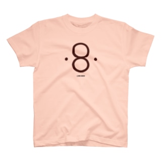 ( ・8・ )マーク（ブラウン） Regular Fit T-Shirt