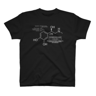 アドレナリン(ノルアドレナリン・ドーパミンの仲間：化学：神経伝達物質)：化学構造・分子式シリーズ Regular Fit T-Shirt