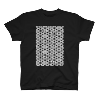 (縦ver)花の幾何学模様 Regular Fit T-Shirt