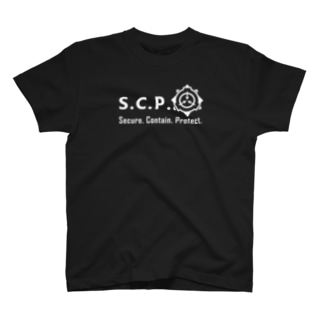 SCPロゴグッズ-文字入りシンプル[SCP Foundation] Regular Fit T-Shirt