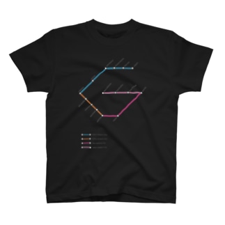Rail Line Alphabet T-shirts 〈 G 〉 Regular Fit T-Shirt