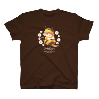 Baby Otters Honey（文字白色） Regular Fit T-Shirt