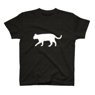猫シルエット（WHITE） T-Shirt