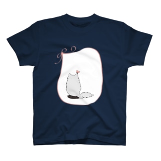猫とリボンとちょうちょ Regular Fit T-Shirt