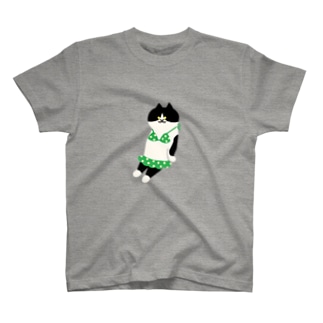 【大】緑のビキニの猫 Regular Fit T-Shirt