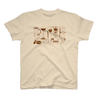 コーヒーの道具/ブラウン T-Shirt