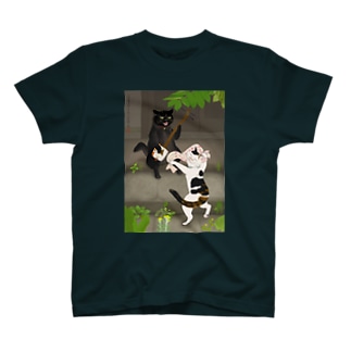 黒猫と三毛猫 Regular Fit T-Shirt