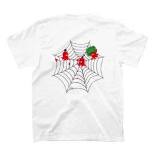 バックプリント 蜘蛛の巣　今日の獲物はたこさんwinなー Regular Fit T-Shirt