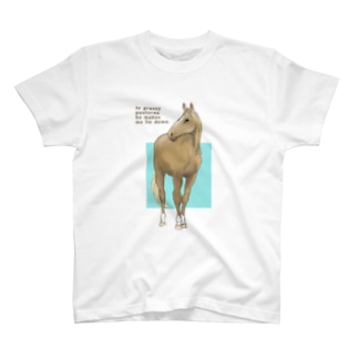 Relax Horseーリラックス　水色 Regular Fit T-Shirt