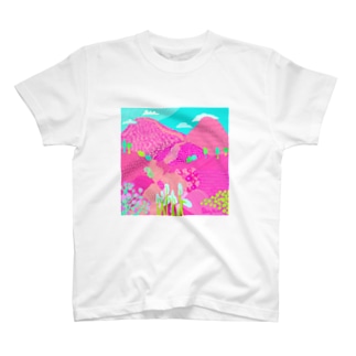 Pink Mountains Regular Fit T-Shirt