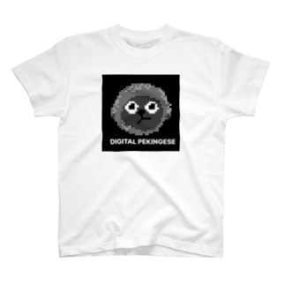 デジタルペキニーズ　モノクロ Regular Fit T-Shirt