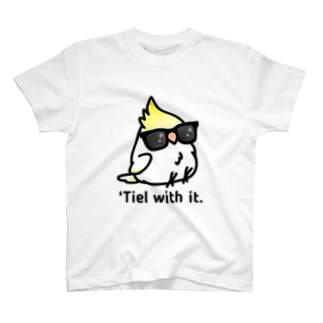 Chubby Bird サングラスをかけたオカメインコ Regular Fit T-Shirt