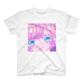 ピンクと水色のキラキラ女の子 Regular Fit T-Shirt
