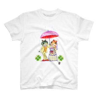 「猫の結婚式」琉球絵物語　ST001T Regular Fit T-Shirt