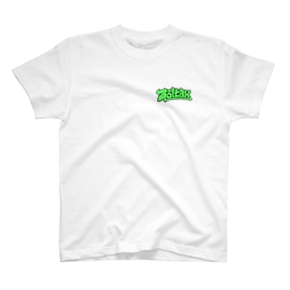 Zoltax. グラフィティ ロゴ ライトグリーン Regular Fit T-Shirt
