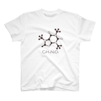 カフェインの化学構造式 Regular Fit T-Shirt