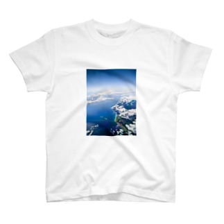 ハワイ 飛行機の上から Regular Fit T-Shirt