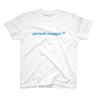 center "PERRAULT BLUE" logo Regular Fit T-Shirt