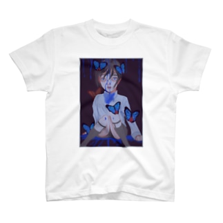 モルフォ蝶と少年 Regular Fit T-Shirt