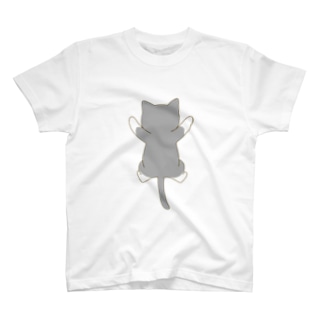 しがみつく灰白猫 Regular Fit T-Shirt