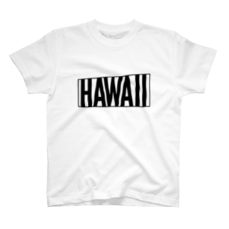 Trapezoidal frame 【Hawaii】 ホワイト Regular Fit T-Shirt