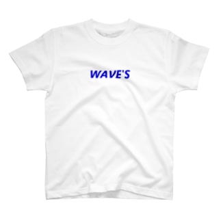 W.O.D.  THE WAVE'S BLUE Regular Fit T-Shirt