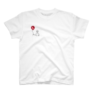 風船ガール（レッドback&front） Regular Fit T-Shirt